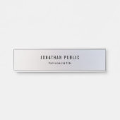 Silver Sjabloon Moderne Professional Elegant Deurbordje (Voorkant)