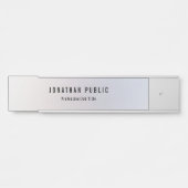 Silver Sjabloon Moderne Professional Elegant Deurbordje (Voorkant)