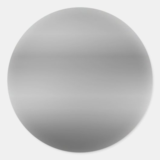 Silver Sjabloon Terug Aanpassen Ronde Sticker (Voorkant)