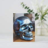Silver Skull Briefkaart (Staand voorkant)
