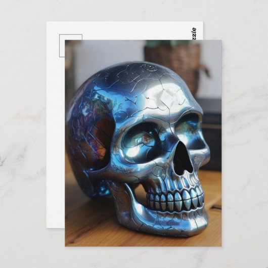 Silver Skull Briefkaart (Voorkant / Achterkant)
