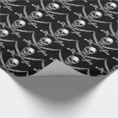 Silver Skull en Crossed Swords Cadeaupapier (Hoek)