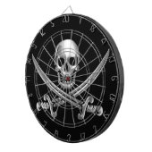 Silver Skull en Crossed Swords Dartbord (Voorkant Rechts)