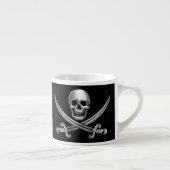 Silver Skull en Crossed Swords Espresso Kop (Rechts)