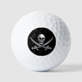 Silver Skull en Crossed Swords Golfballen (Voorkant)