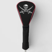 Silver Skull en Crossed Swords Golfheadcover (Voorkant)