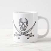 Silver Skull en Crossed Swords Grote Koffiekop (Rechts)