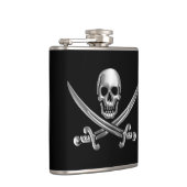 Silver Skull en Crossed Swords Heupfles (Rechts)