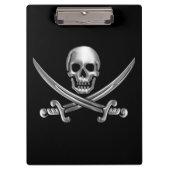 Silver Skull en Crossed Swords Klembord (Voorkant)