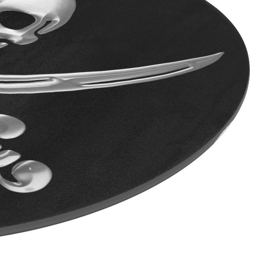 Silver Skull en Crossed Swords Snijplank (Hoek)