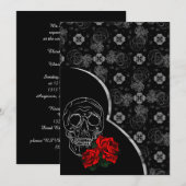 Silver Skull en Rozen Modern Gothic Wedding (Voorkant / Achterkant)