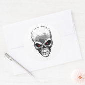 Silver Skull Ronde Sticker (Envelop)