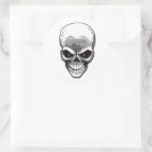 Silver Skull Ronde Sticker (Tas)
