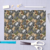 Silver Skulls en Rozen Pattern Tissuepapier (Craft)