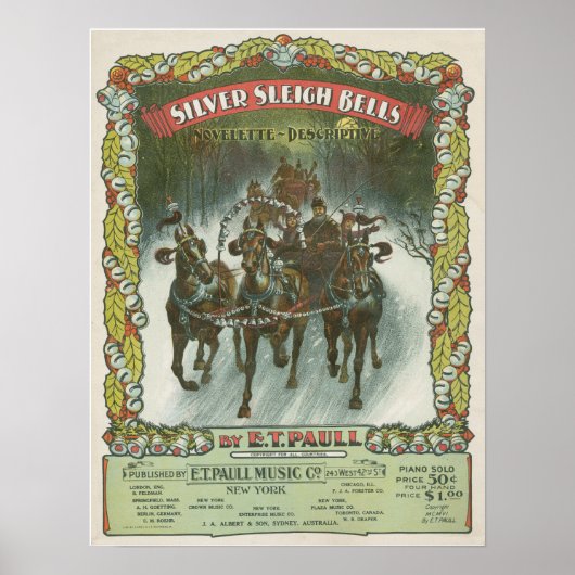 Silver Sleigh Bells  Music Poster (Voorkant)