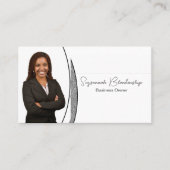 Silver Sliver Faux Glitter Professionele foto Visitekaartje (Voorkant)