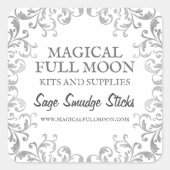 Silver Smudging Stick Labels (Voorkant)