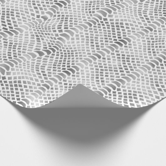 Silver Snake Print Cadeaupapier (Hoek)
