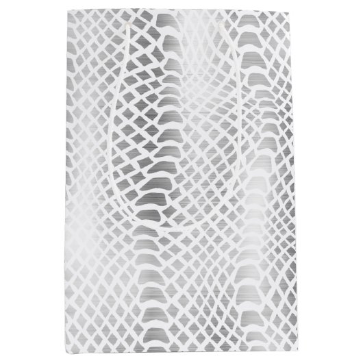 Silver Snake Print Medium Cadeauzakje (Voorkant)