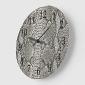 Silver Snake Skin  Grote Klok (Hoek)