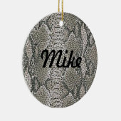 Silver Snake Skin Name Ornament (Rechts)
