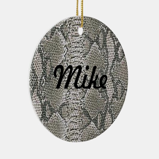 Silver Snake Skin Name Ornament (Rechts)