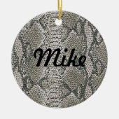 Silver Snake Skin Name Ornament (Voorkant)