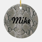 Silver Snake Skin Name Ornament (Achterkant)