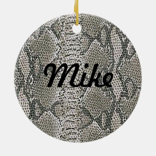 Silver Snake Skin Name Ornament (Achterkant)