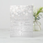 Silver snewflakes Winter Vrijgezellenfeest Invite Kaart (Staand voorkant)