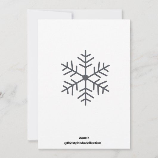 Silver Snow Dancer Feestdagenkaart (Achterkant)