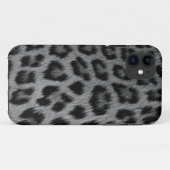 Silver Snow Leopard Print iPhone 5 Hoesje (Achterkant (horizontaal))