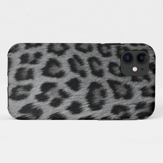 Silver Snow Leopard Print iPhone 5 Hoesje (Achterkant (horizontaal))