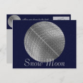 Silver Snow Moon Briefkaart (Voorkant / Achterkant)
