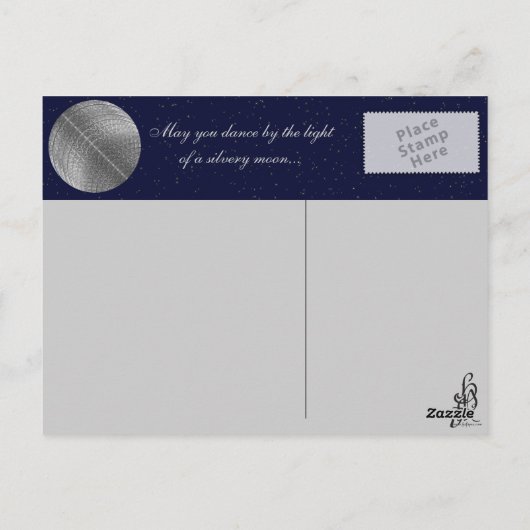 Silver Snow Moon Briefkaart (Achterkant)