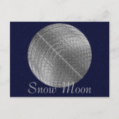Silver Snow Moon Briefkaart (Voorkant)