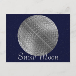 Silver Snow Moon Briefkaart