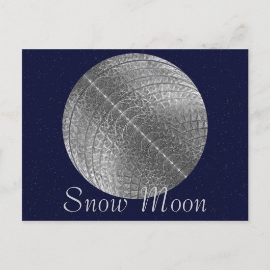 Silver Snow Moon Briefkaart (Voorkant)