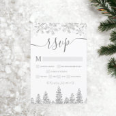 Silver snow pine navy Kerstwinter rsvp