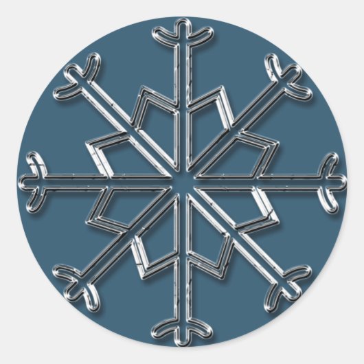 Silver Snowflake 1 - Vakantische stickers (Voorkant)