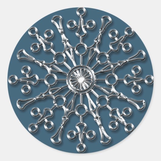 Silver Snowflake 2 - Vakantische stickers (Voorkant)