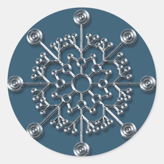 Silver Snowflake 5 - Vakantie stickers (Voorkant)
