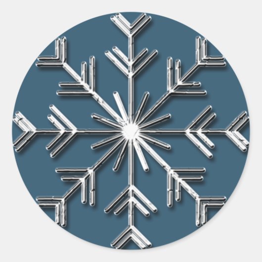 Silver Snowflake 6 - Vakantie stickers (Voorkant)