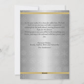 Silver Snowflake and Ornament Christmas Card Feestdagenkaart (Achterkant)