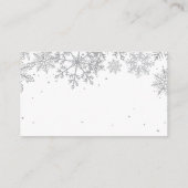 Silver Snowflake Baby Registry Informatiekaartje (Achterkant)