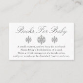 Silver Snowflake Books voor Baby Card Informatiekaartje (Voorkant)