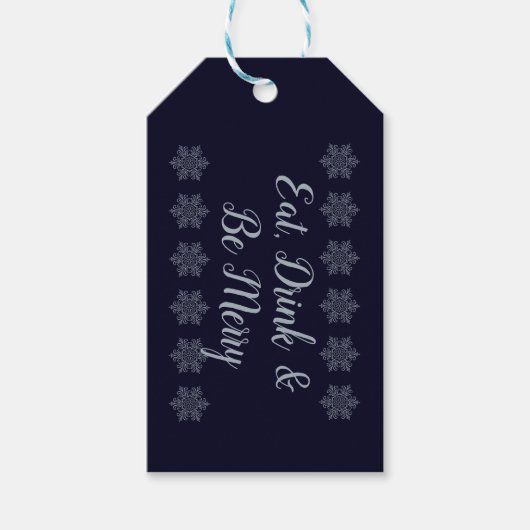 Silver Snowflake Cadeaulabel (Voorkant)