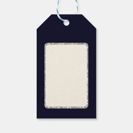  Silver Snowflake Cadeaulabel (Achterkant)