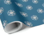 Silver Snowflake Cadeaupapier (Rol Hoek)
