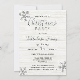 Silver Snowflake Chic Modern Kerstfeest
